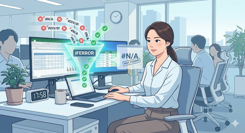 엑셀 자동화 공식 VLOOKUP 활용 예시 화면