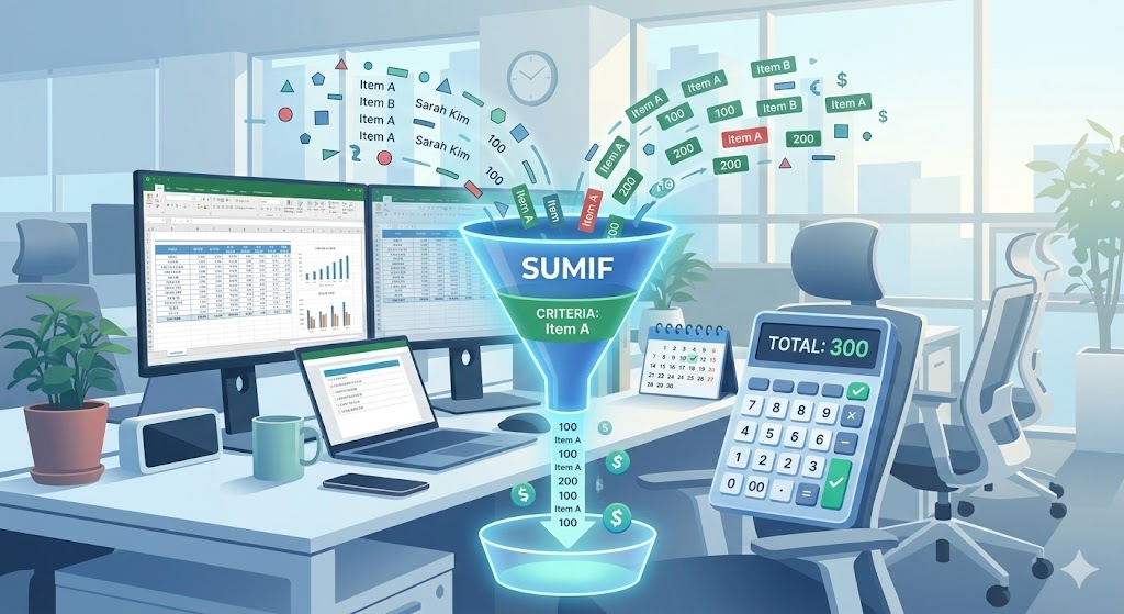 엑셀 자동화 공식 VLOOKUP 활용 예시 화면