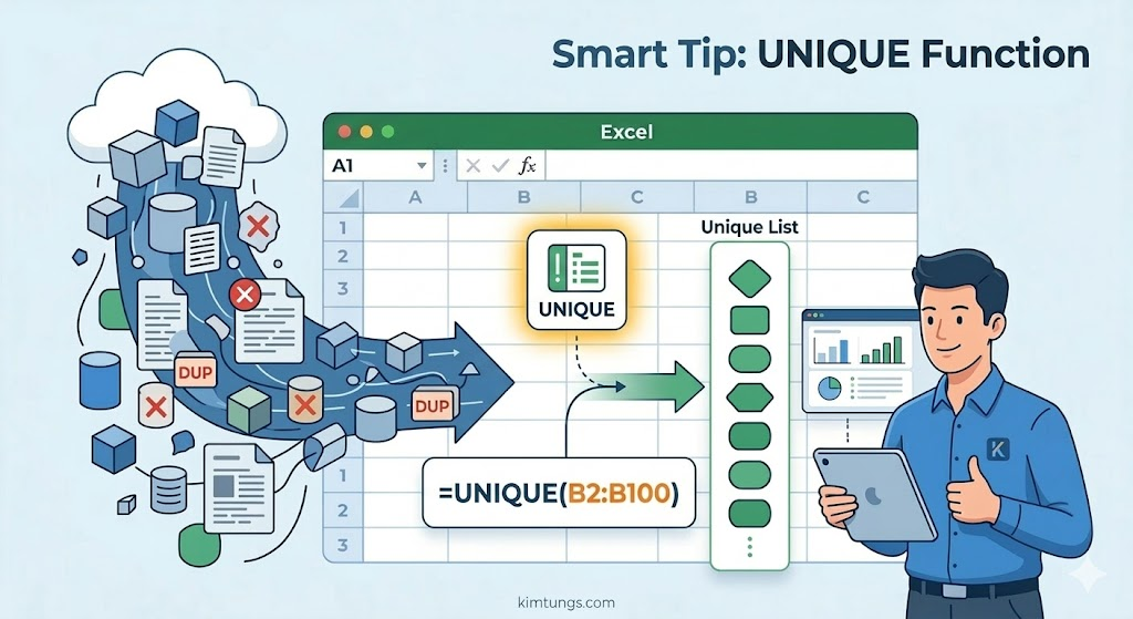 고유값 추출 섹션: 최신 엑셀 기능의 마법 같은 효과를 시각화했습니다.