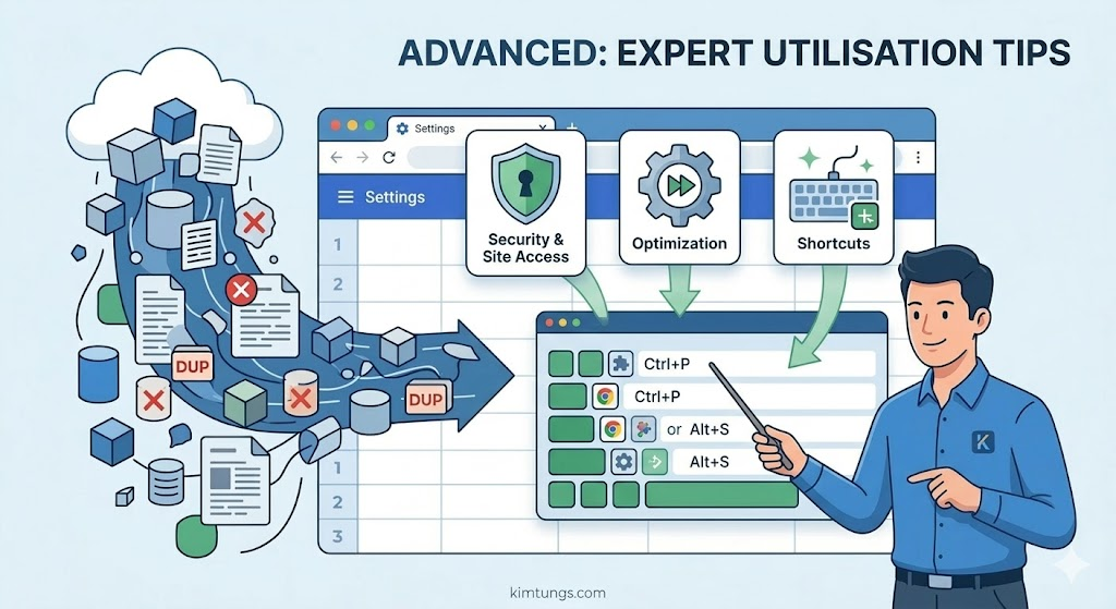 고급 설정 및 보안 관리를 최적화하는 전문가 팁 섹션 이미지 - 크롬 확장프로그램 추천 활용법